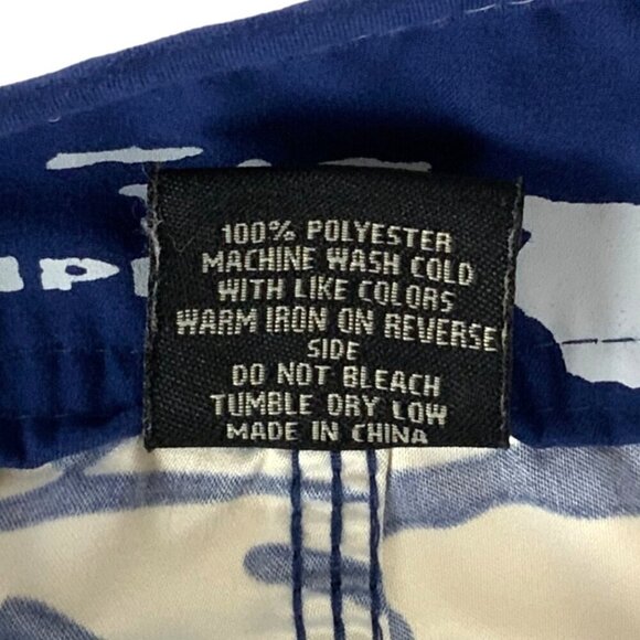 Maui Rippers Hawaiian Floral Board Shorts Mens Size 48 Navy Blue Hibiscus Print - Picture 6 of 8